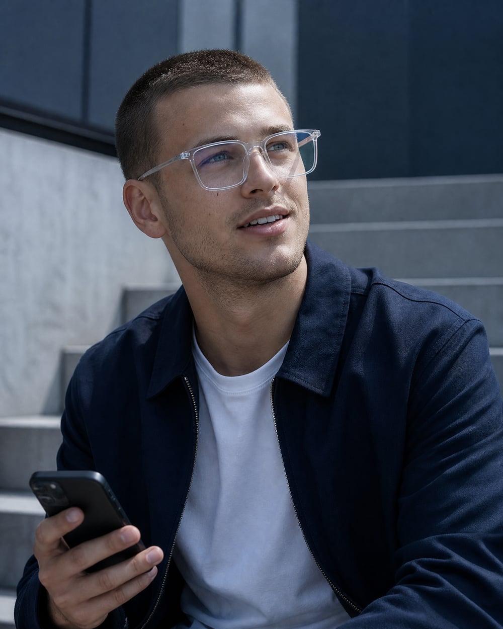 Chico con gafas de luz azul LenBlu Transparente