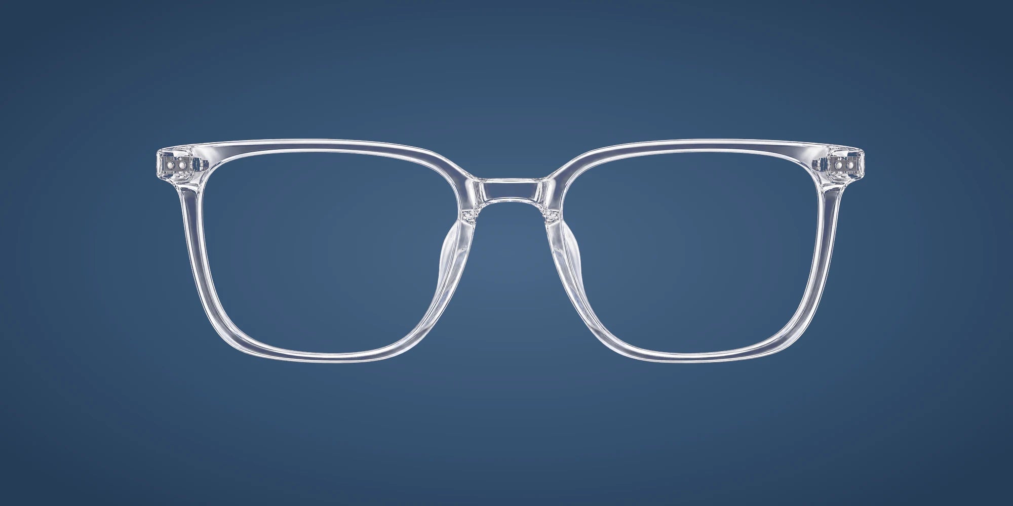 Gafas LenBlu transparentes vistas de frente